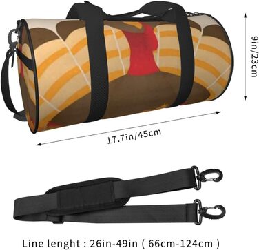 Дорожня сумка з дизайном Щасливого Дня Подяки (індичка з кленовим листям), спортивна сумка для чоловіків та жінок, сумка-мішок, спортивна дорожня сумка