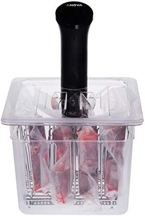 Контейнер LIPAVI C10 sous-vide - 11,3 літра, 32,3 x 26,2 x H 20,3 см. Міцний, прозорий полікарбонат. Відповідні кришки для Anova, Wancle та інших брендів продаються окремо. Підходить для L10 12 літрів - Сімейний розмір - C10