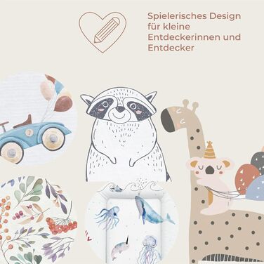 М'який пеленальний килимок 50x70 см - Дитячий пеленальний килимок - Килимок для пеленального столика для хлопчиків і дівчаток - Во