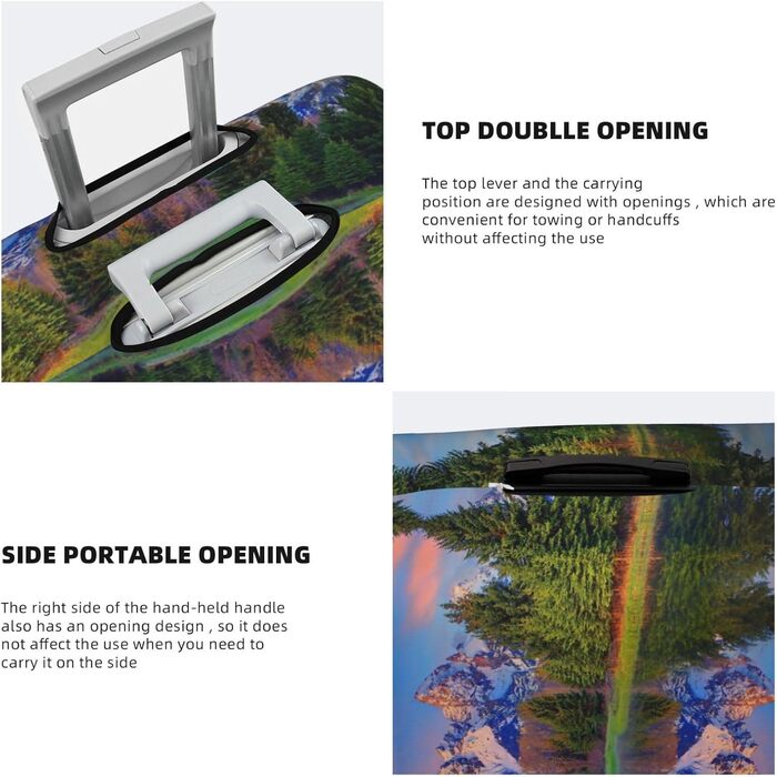 Чохол для валізи BAFAFA Schneeberg з принтом, еластичний захист від подряпин та пилу для багажу, чорний, розмір 80