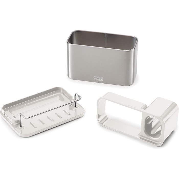 Органайзер для раковини Joseph Joseph Surface з нержавіючої сталі Caddy, тримач для губки, нержавіюча сталь, світлий камінь