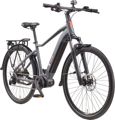 Електричний велосипед TELEFUNKEN E-Bike для чоловіків та жінок Міський педальний велосипед позашляховика з двигуном середнього розташування та літій-іонним акумулятором 720 Втгод Перемикач швидкостей Гідравлічні дискові гальма Світлодіодне освітлення 29 д