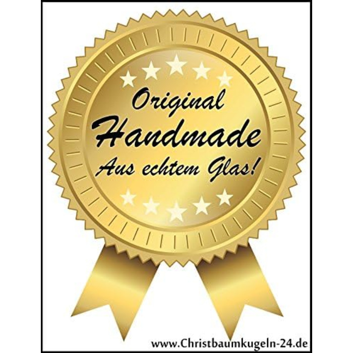 Набір зі скляних різдвяних кульок із 12 предметів Christbaumkugeln-24.de