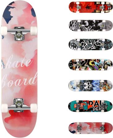 Скейтборд 31" Pro Classic 7-шаровий канадський клен ABEC-7 85A – повний компліт для початківців та профі, яскравий принт