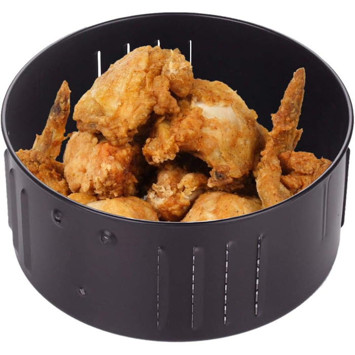 Змінний кошик для фритюрниці Аерофритюрниця 2.6 л/3.5 л Кошик для смаження з антипригарним покриттям Міцне смаження Чавунне деко для випікання Універсальна форма для хліба Аксесуари для фритюрниці для всіх фритюрниць Змінний кошик для фритюрниці 3.5 л