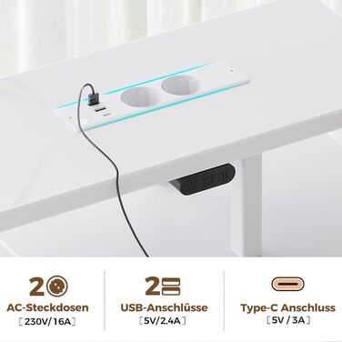 Семістний L-подібний комп&39ютерний стіл з 4 шухлядами та полицями, ігровий стіл зі світлодіодним освітленням та розетками, ігровий стіл з підставкою для монітора для домашнього офісу, спальні, вітальні (білий, 140 см) Білий 140 см