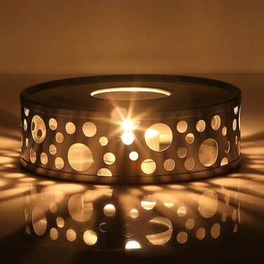 Гластальний підігрівач чайника з нержавіючої сталі, підігрівач для чаю з нержавіючої сталі з тримачем для чайної свічки і чайним с