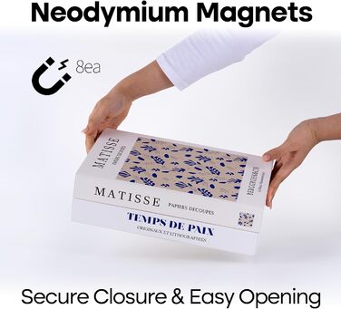 Декоративна коробка для кабелів у формі книги, розширювана коробка-органайзер для кабелів із магнітною застібкою для дому та офісу (Синій корал, Великий). Синій корал. Велика коробка.