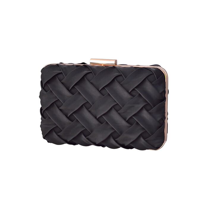 Елегантна вечірня сумочка-клатч для весілля, вечірки або випускного. Розкішна мініатюрна сумочка на ланцюжку через плече, чорного кольору.