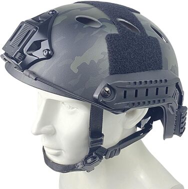 Тактичний страйкбольний шолом, регульований, швидкорозгортаючий, кріплення PJ NVG для тактичного страйкболу, пейнтболу MCBK XL