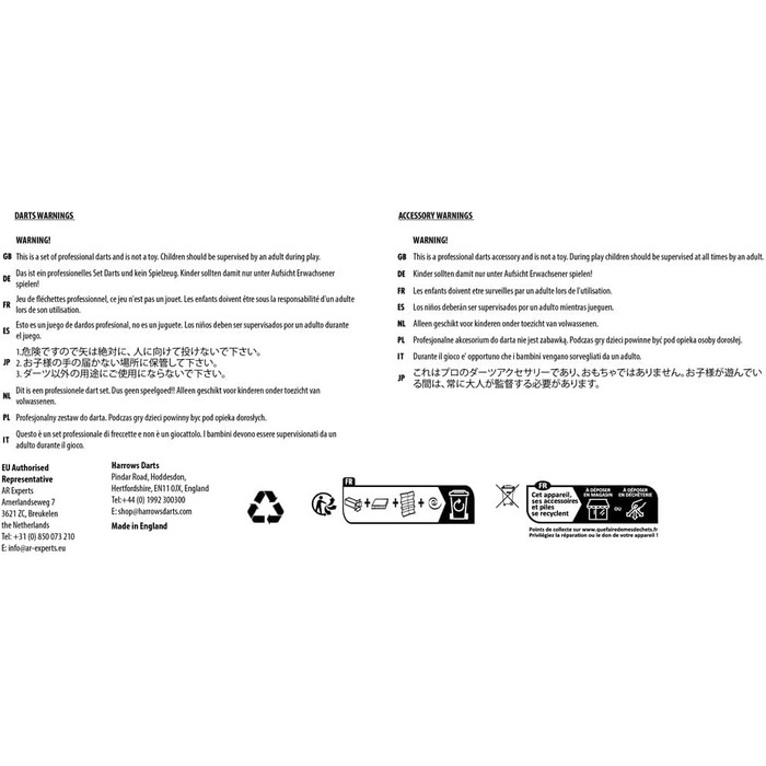 Мішень для дартсу Harrows Quadro Унікальний та ексклюзивний 3 зони підрахунку очок Кінцевий виклик Максимальний рахунок 240 Мішень для дартсу з надтонким дротом-ніжом