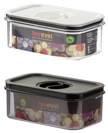 Контейнер HEREVIN Canister-Vacuum Lid-White-Black 0.6 л (161174-000) (7077941)