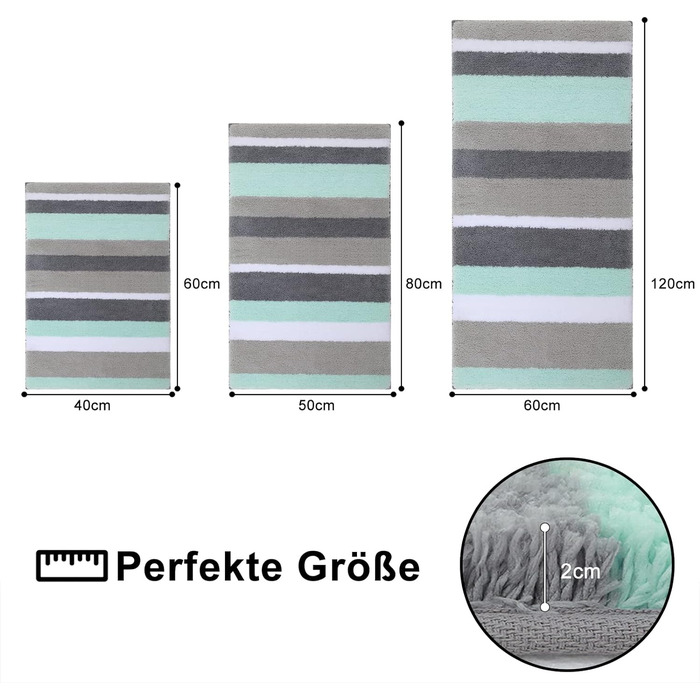 Нековзний килимок для ванної кімнати Homaxy м'який килимок для ванної кімнати з мікрофібри з високим ворсом поглинаючий килимок дл