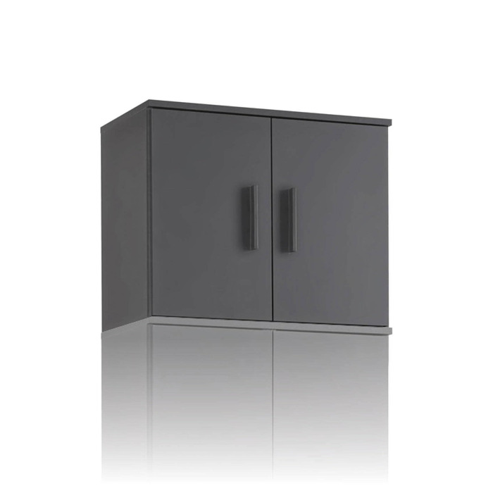 Верхня частина шафи mokebo The Tower, багатофункціональна верхня частина шафи, чорна, для додаткового місця для зберігання та висоти, можна комбінувати з нашими багатофункціональними шафами, антрацитово-чорна, 60 см