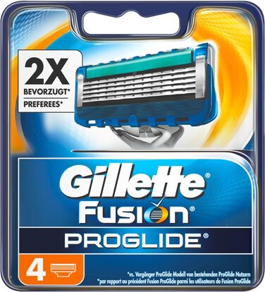 Леза для бритви Gillette Fusion ProGlide, 4 шт. и 4 шт. и (1 упаковка) видання 2015 року