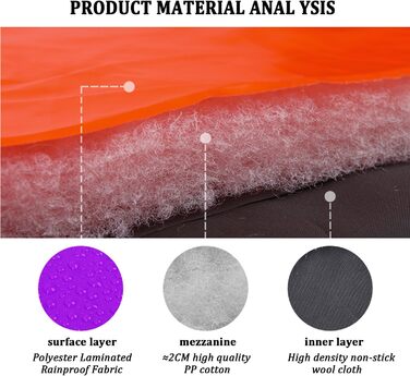 Водонепроникне пальто для собак Vivi Bear, зимовий вітрозахисний теплий жилет для собак із світловідбиваючими смужками та D-подібним кільцем для відпочинку на свіжому повітрі, тренувань, спорту та полювання, 5XL фіолетовий