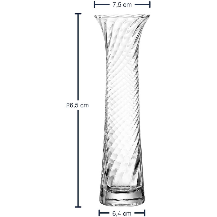 Ваза LEONARDO HOME 018611 RAVENNA Solifleur 26,5 см, скло, прозора