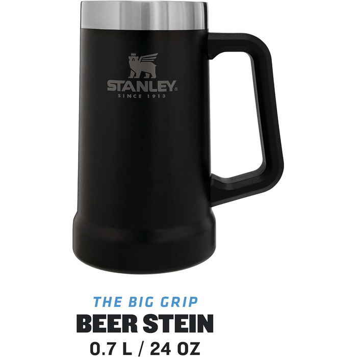 Мл - Термокружка зберігає пиво холодним протягом 7 годин - Термокружка з ручкою - Пивний кухоль у вінтажному стилі - Можна мити в