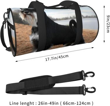 Спортивна сумка, дорожня сумка, дизайн снузер, собака, сумка для ночівлі, чорна, універсальний розмір, дорожня сумка
