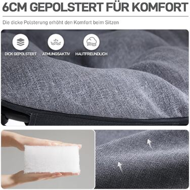 Розкішне кемпінгове крісло EVER ADVANCED Moonchair XXL, складне, вантажопідйомність 150 кг, кругле розкладне крісло, товсто м&39яке, велике кемпінгове крісло з подушкою, надзвичайно широке для кемпінгу на свіжому повітрі, саду, балкону, використання в при