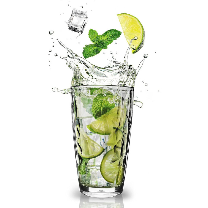 Пластикові стакани Topsky, 473 мл, 4 шт. и, прозорі акрилові стакани для пиття, фужери, підходять для гарячих і холодних напоїв, м