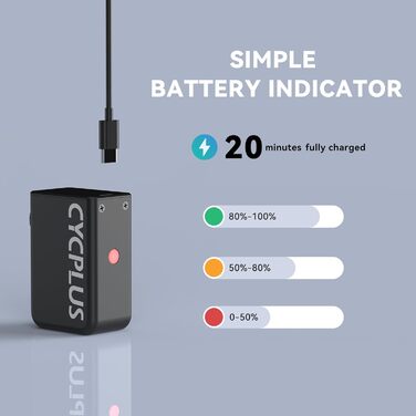 Велосипедний насос CYCPLUS AS2 Tiny E-Pump, портативний, 65x46.5x28 мм, 100 psi, алюміній, чорний