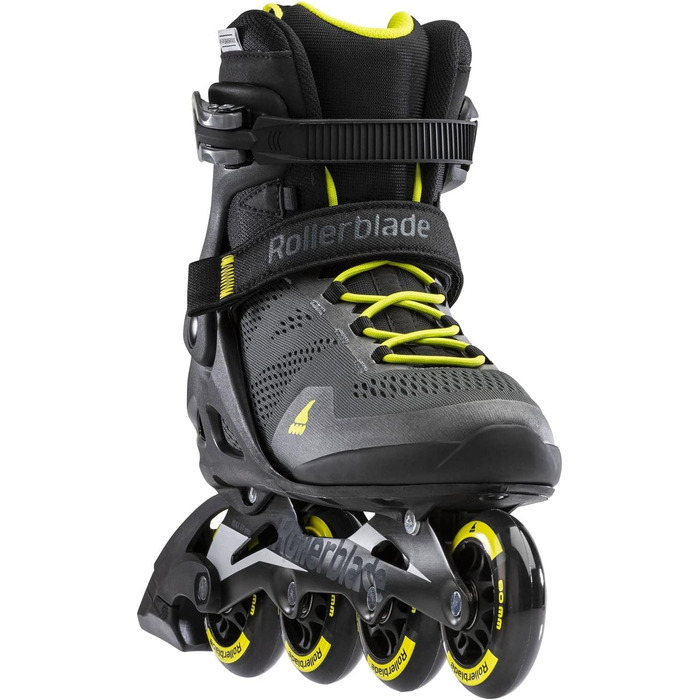 Чоловічі роликові ковзани для фітнесу Macroblade 80, чорні та лаймові Performance Inline Skates 9 BLACK/LIME