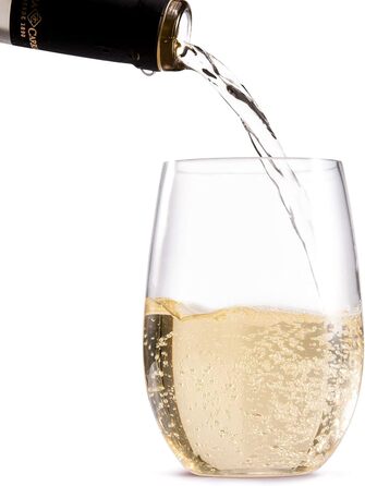 Склянки для гарячої води склянки для пиття склянки для соку 470 мл Tritan-BPA-Free безстеблові пластикові келихи для вина набір з