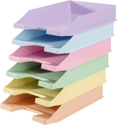 Класичний лоток для листів HAN, 10 предметів, настільний органайзер, канцелярське приладдя, лотки для документів, офісні матеріали, лоток для листів, лоток для документів, формат до A4/C4, 1027-X-887, пастельно-фіолетовий