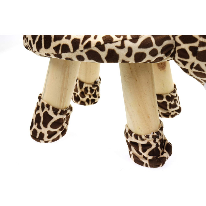 Стілець/табурет ELLUG для дітей, тварин, плюшевий чохол та дерев'яні ніжки, до 70 кг, 47 * 20 * 27 см (жираф)