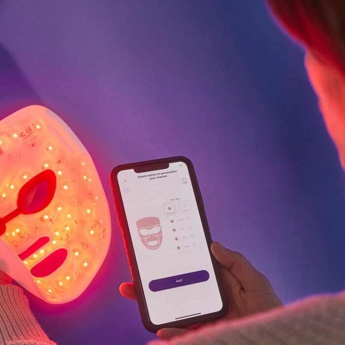 Світлодіодна маска для світлотерапії краси швидка, бездротова, гнучка для більш яскравої, пружної та гладенької шкіри I Custom App-Control