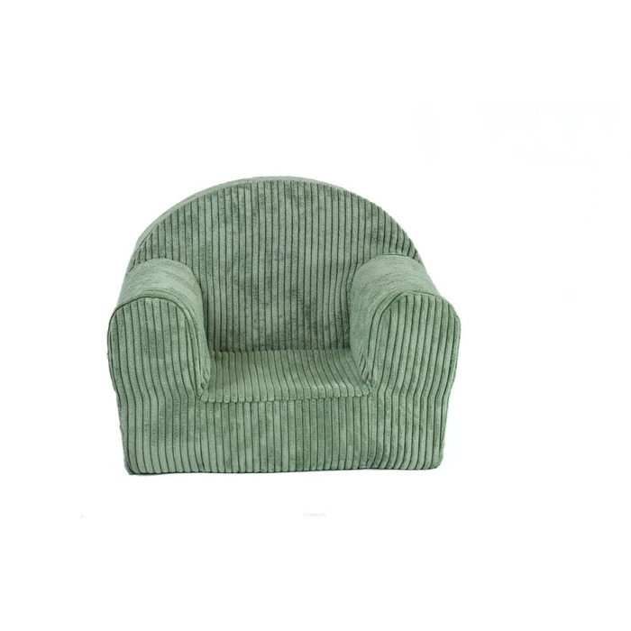 Міні-крісло для дітей з вельвету - 40x33x39 см - Дитяче крісло та диван - М&39яке та безпечне - Сертифіковано Oeko-Tex, Світло-зелене