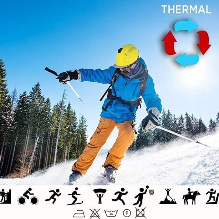 Чоловічий комплект термобілизни з мериносової вовни (сорочка штани) Тепла зимова лижна білизна з мериносової вовни, розмір M, темно-синій