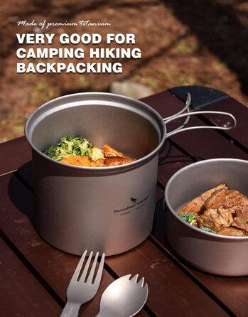 Кемпінговий посуд Легкий набір вуличних мисок Набір для приготування їжі зі складною ручкою Вуличне кухонне начиння для 1-2 осіб 2