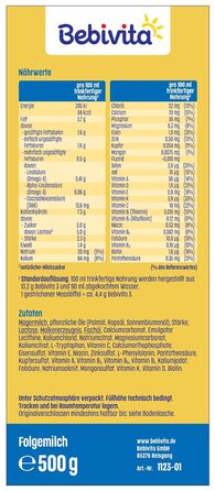 Молочна суміш Bebivita 3 для дітей віком від 10 місяців (4 x 500 г), з вітамінами C та D, Омега-3 (DHA, ALA), що насичує дитину відповідно до віку