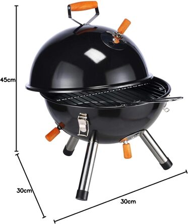 Міні-мангал чорний - портативний гриль для пікніка, кемпінгу, вугільний настільний гриль