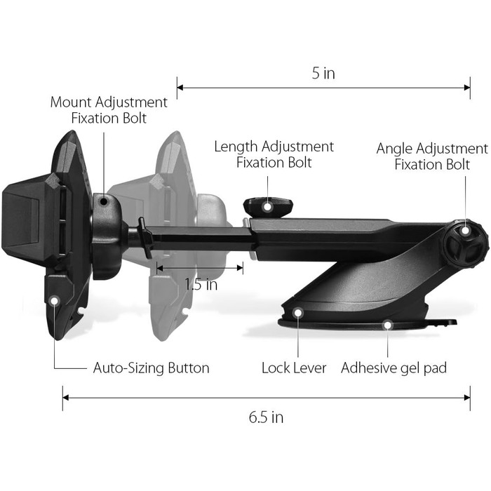 Універсальний автомобільний тримач для мобільних телефонів Spigen, що обертається на 360, для приладової панелі та лобового скла,