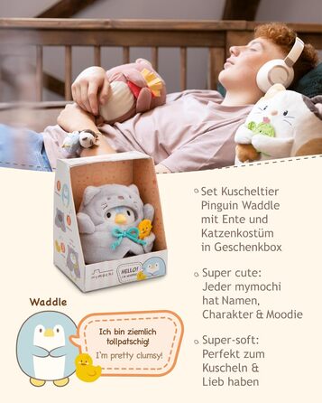 М'яка іграшка NICI mymochi Cuddly Toy Set Penguin Waddle 61143, 8 см