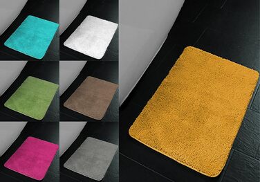 Килимки для ванної Brandsseller, комплект з 2 шт. , складається з килимка для ванної (приблизно 50/80 см) та килимка для туалету (приблизно 45/50 см) - Колір зелений. Комплект з 2 шт. приблизно 50 x 80 см / 45 x 50 см, зелений