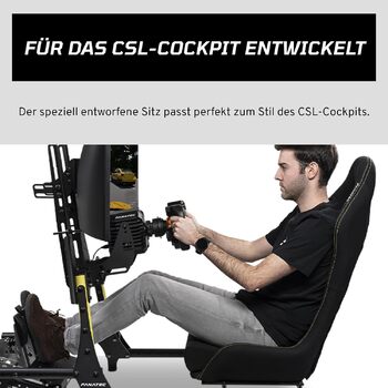 Сидіння FANATEC Sim Racing CSL для кокпіта легке та міцне, розроблене для кокпіта CSL, з повітропроникною м&39якою тканиною чорне