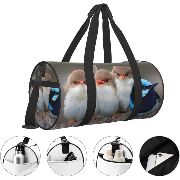 Велика дорожня сумка Квітка Мигдалю Легка та міцна Ідеальний подарунок для походів, відпусток, ділових поїздок та іншого, Vier Vgel, Універсальний розмір