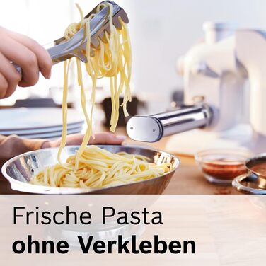 Насадка для спагеті Bosch Pastawalze MUZ5NV3 для кухонних комбайнів Series 2 та 4, нержавіюча сталь, товщина 1,6 мм