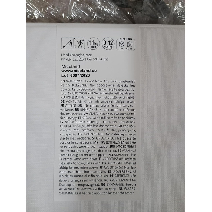 Пеленальний столик Пеленальна дошка Пеленальний килимок 80x50 см без фталатів білий