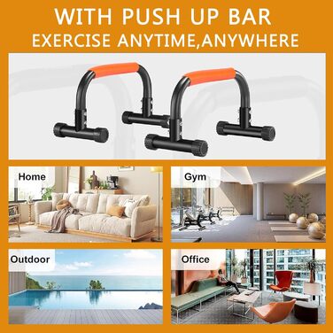 Нековзні паралети, сталеві перекладини для стійки на руках середньої ваги, ручки 42 см, обладнання для калістеніки для домашнього фітнесу, стійки на руках та віджимання