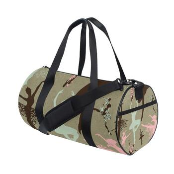 Сумка-шопер для дівчаток Сніжинки, вінтажна різдвяна сумка для балету, спортивна дорожня сумка-несік з канвасу для чоловіків та жінок, для подорожей та на вихідні