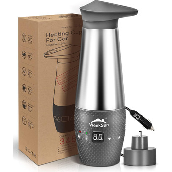 Чайник для автомобіля 12v, з контролем температури для кемпінгу, нержавіюча сталь всередині, швидке закипання, автоматичне відключ