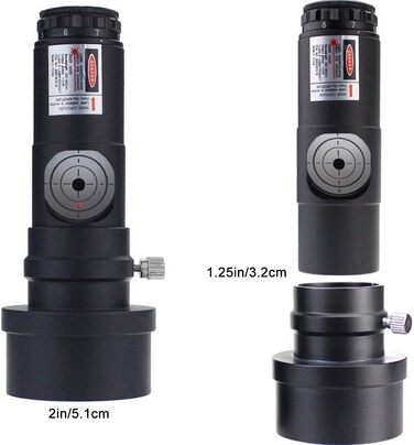 Лазерний коліматор телескопа 1,25 дюйма, калібратор Bysameyee з 2-дюймовим адаптером для колімації рефлекторного телескопа Ньютона