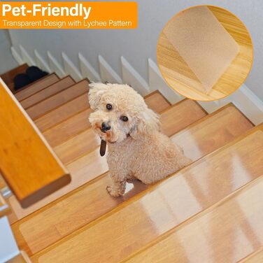 Килимки для сходів, протиковзкий килимок, 15 шт. , прозорі, самоклеючі, протиковзкі сходові планки з ковпачком, 15x80 см, нековзна клейка стрічка для дерев&39яних сходів та підлоги для внутрішнього використання