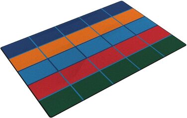 Килимки для дітей 72,91 вартість кольорових блоків квадратний дитячий килимок розмір 6 x 9 6 x 9', 6 x 9', різнокольоровий