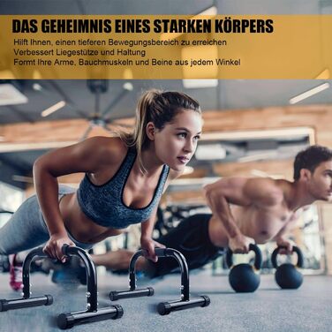 Турніри для стійки на руках, Великий турнік для віджимань та віджимань, Нековзні ручки для віджимань, Обладнання для калістеніки для використання в приміщенні та на вулиці, Підходить для домашнього фітнесу та віджимань, Чорний